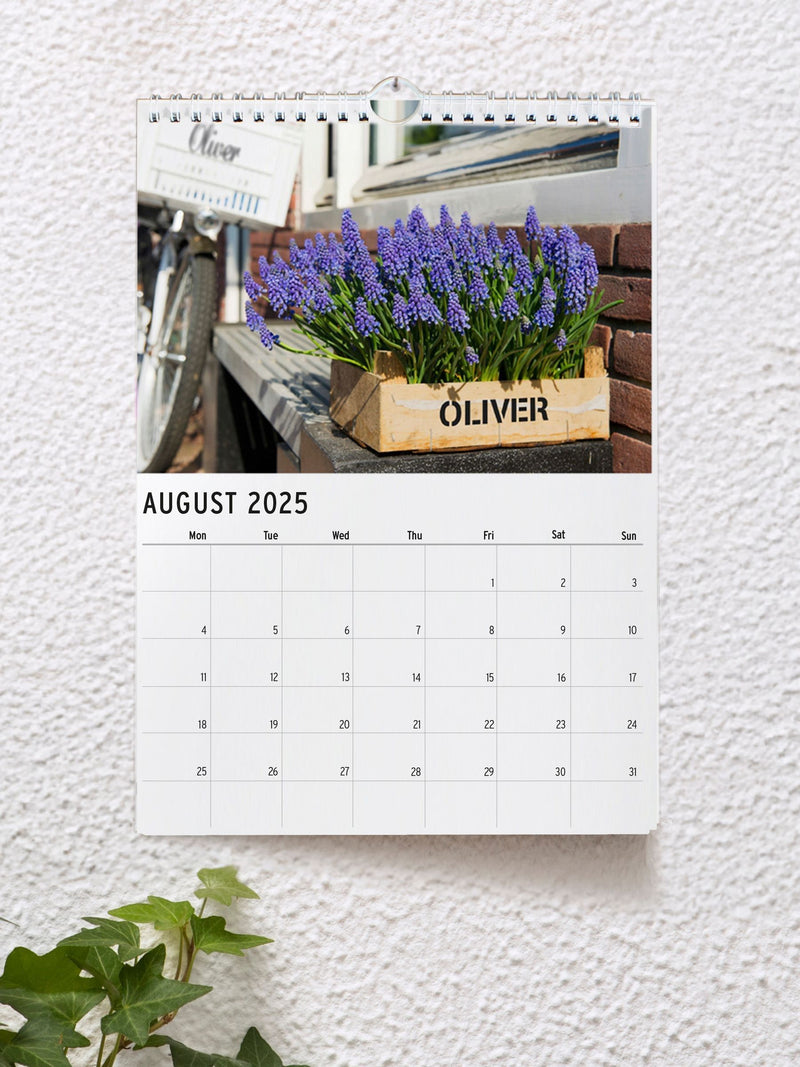 PMC personalised A4 gardening calendar, UK version