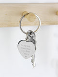 PMC diamante heart keyring personalised - British product