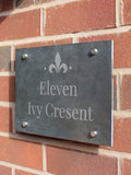 PMC personalised slate house sign 22x20cm, UK version