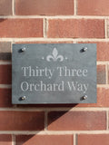 PMC personalised slate house sign 22x20cm, UK version