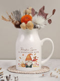 PMC personalised autumn gonk ceramic jug vase, UK version