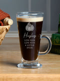 PMC personalised pumpkin latte glass 10oz - British product