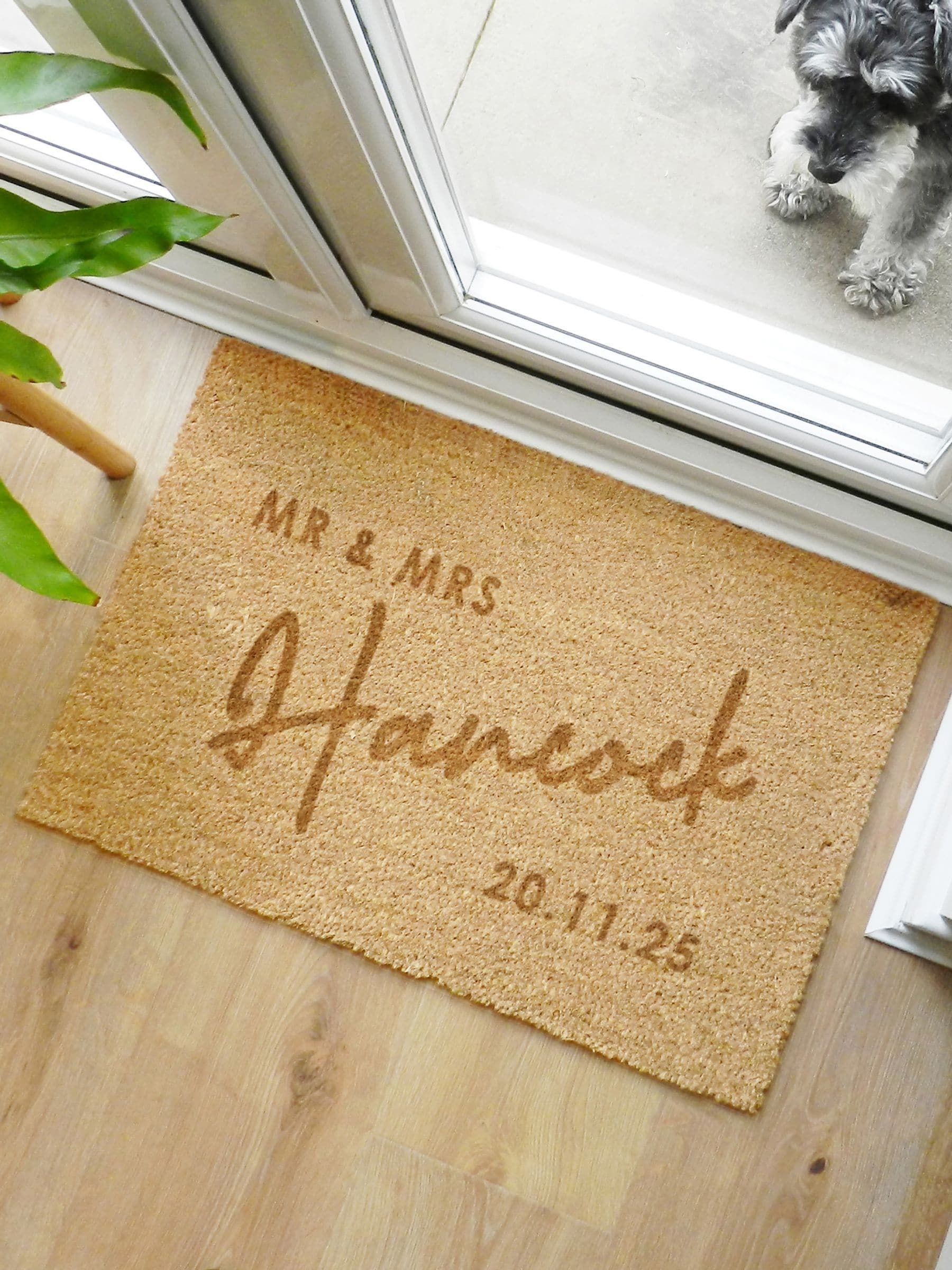 PMC personalised rectangle indoor doormat 60x40cm - British product