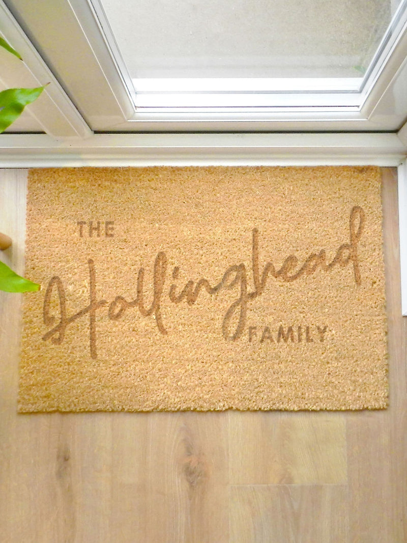 PMC personalised rectangle indoor doormat 60x40cm - British product