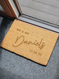 PMC personalised rectangle indoor doormat 60x40cm - British product