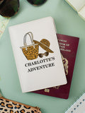 Personalised Leopard Print Cream Passport Holder by PMC