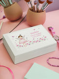 PMC fairy princess jewellery box wooden with mirror (British brand)