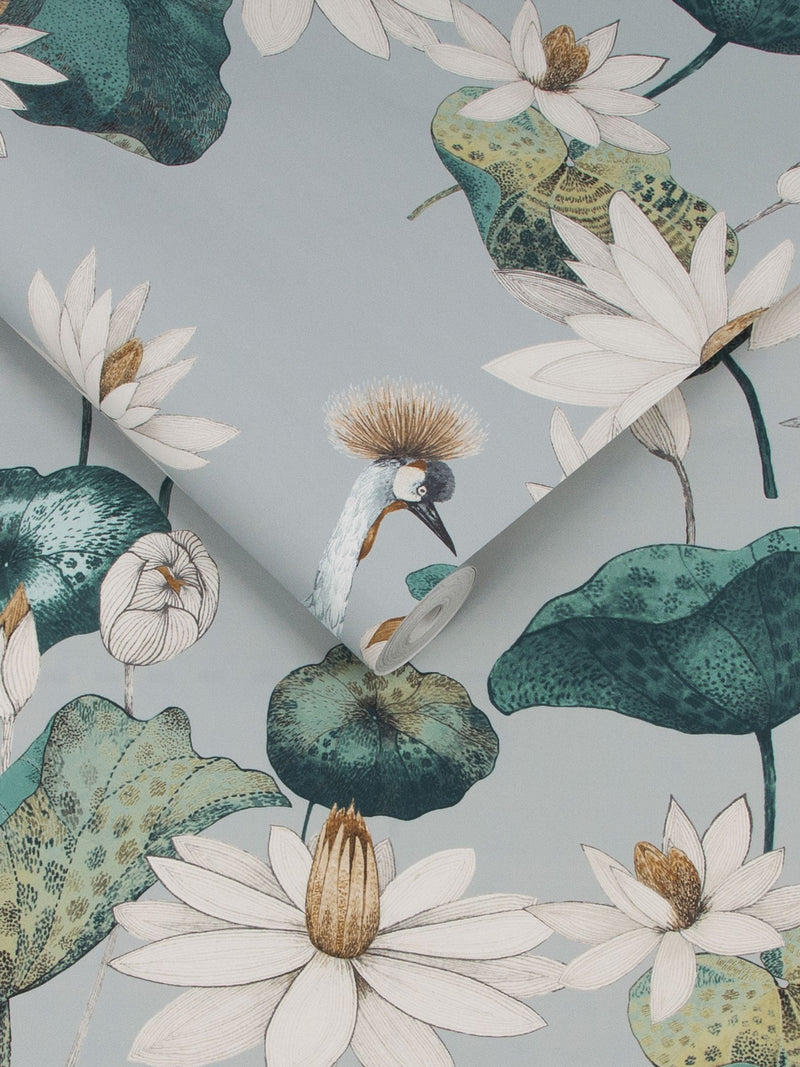 Graham & Brown Sea Green Teien wallpaper sample A4 (British brand)