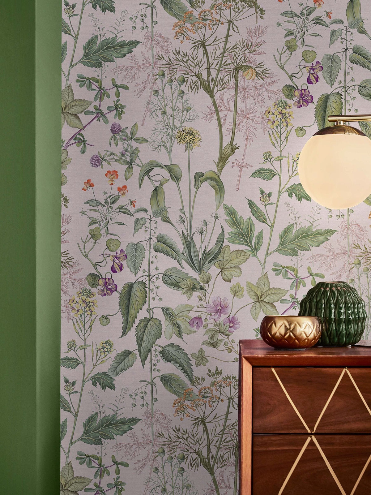 Graham & Brown Edulis A4 wallpaper sample with floral design (British brand)