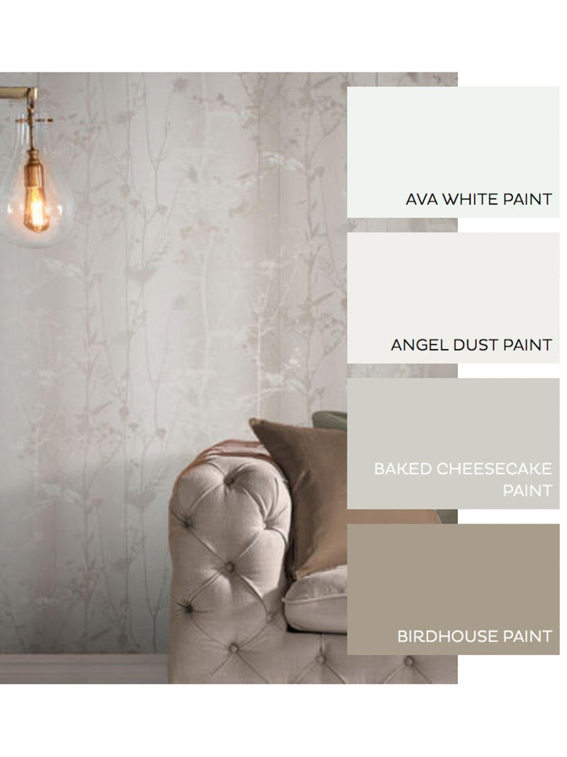 Graham & Brown wallpaper sample Sand Wild Flower A4 (British brand)
