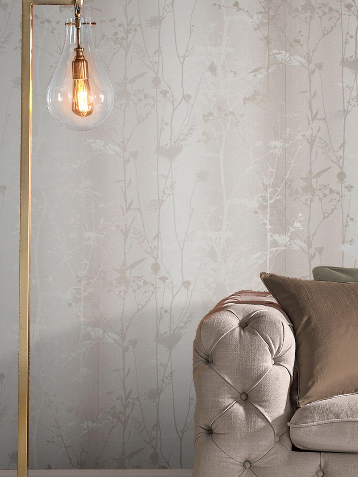 Graham & Brown wallpaper sample Sand Wild Flower A4 (British brand)