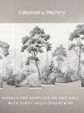 Graham & Brown Green Grizedale A4 mural sample, imported from the UK