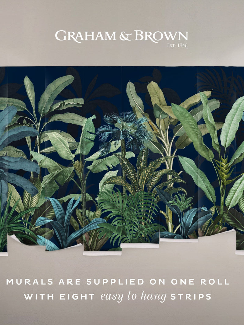 Graham & Brown Nightfall Congo mural sample A4 (British brand)