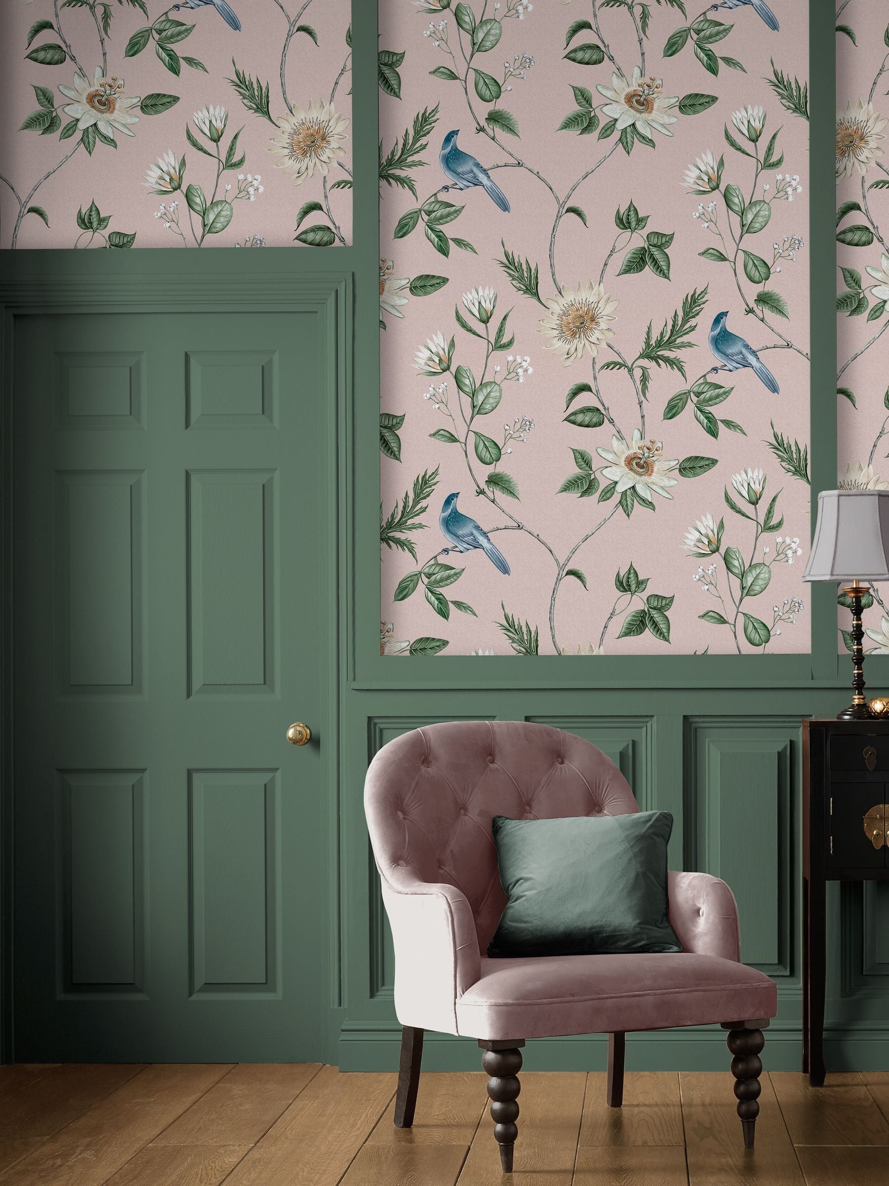 Graham & Brown Nuit Sage wallpaper sample A4, imported from the UK