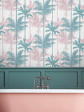 Graham & Brown wallpaper sample Blush Green Jungle A4, imported from the UK