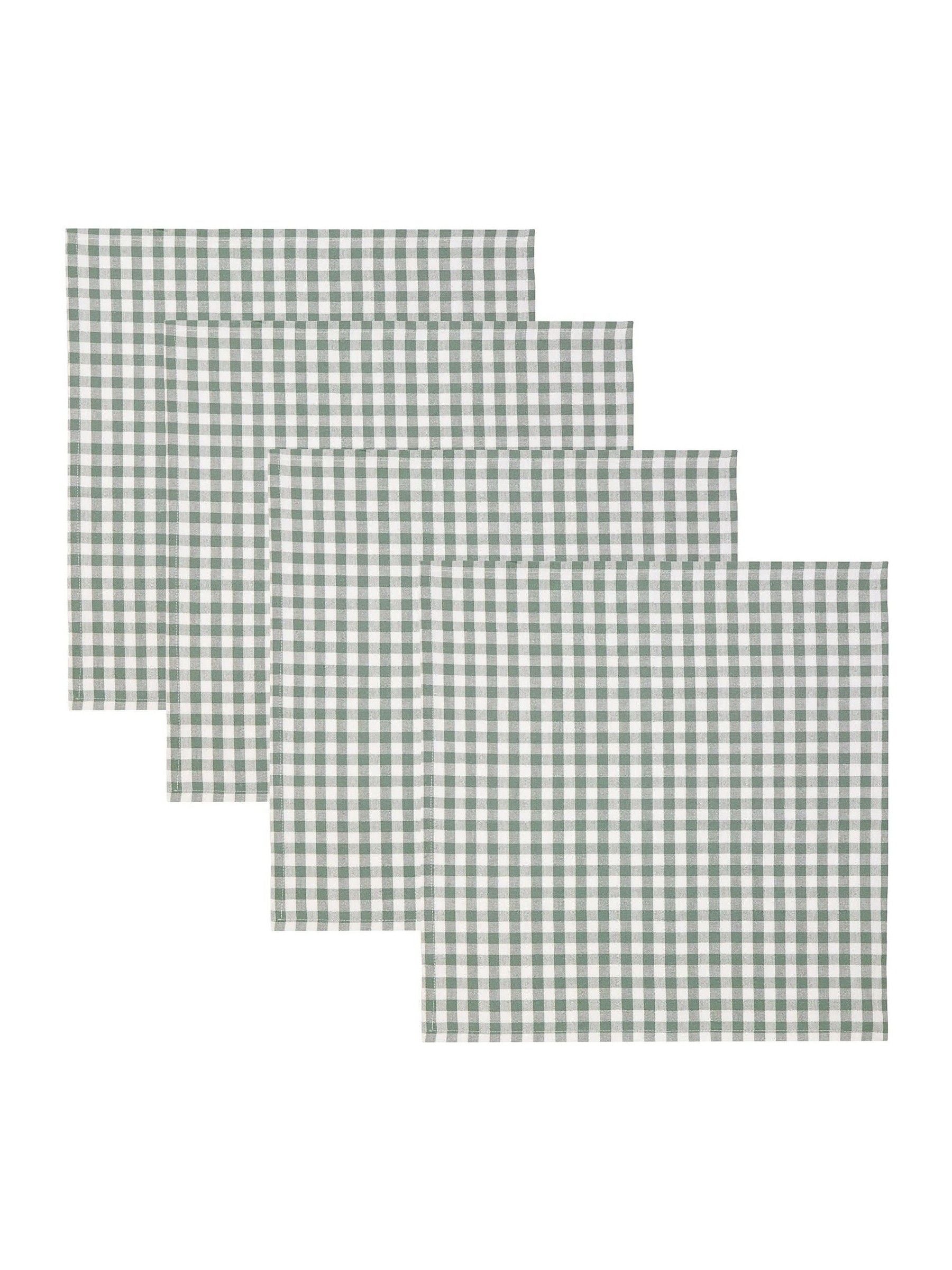 Yard Barton check cotton napkins set of 4 - British product