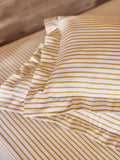 FatFace ochre stripe pillowcase set of 2 (British brand)