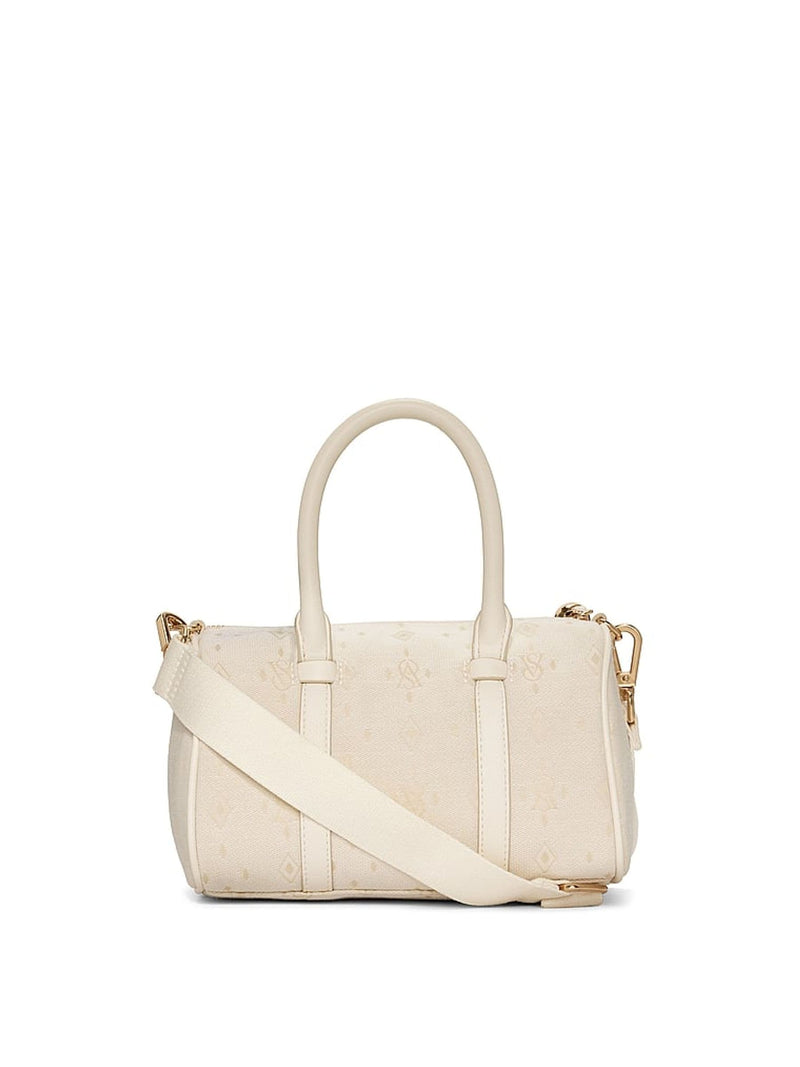Victoria's Secret White Foyard Small Roll Duffle Bag - British product
