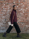 Hobbs shearling crossbody bag tan leather, imported from the UK