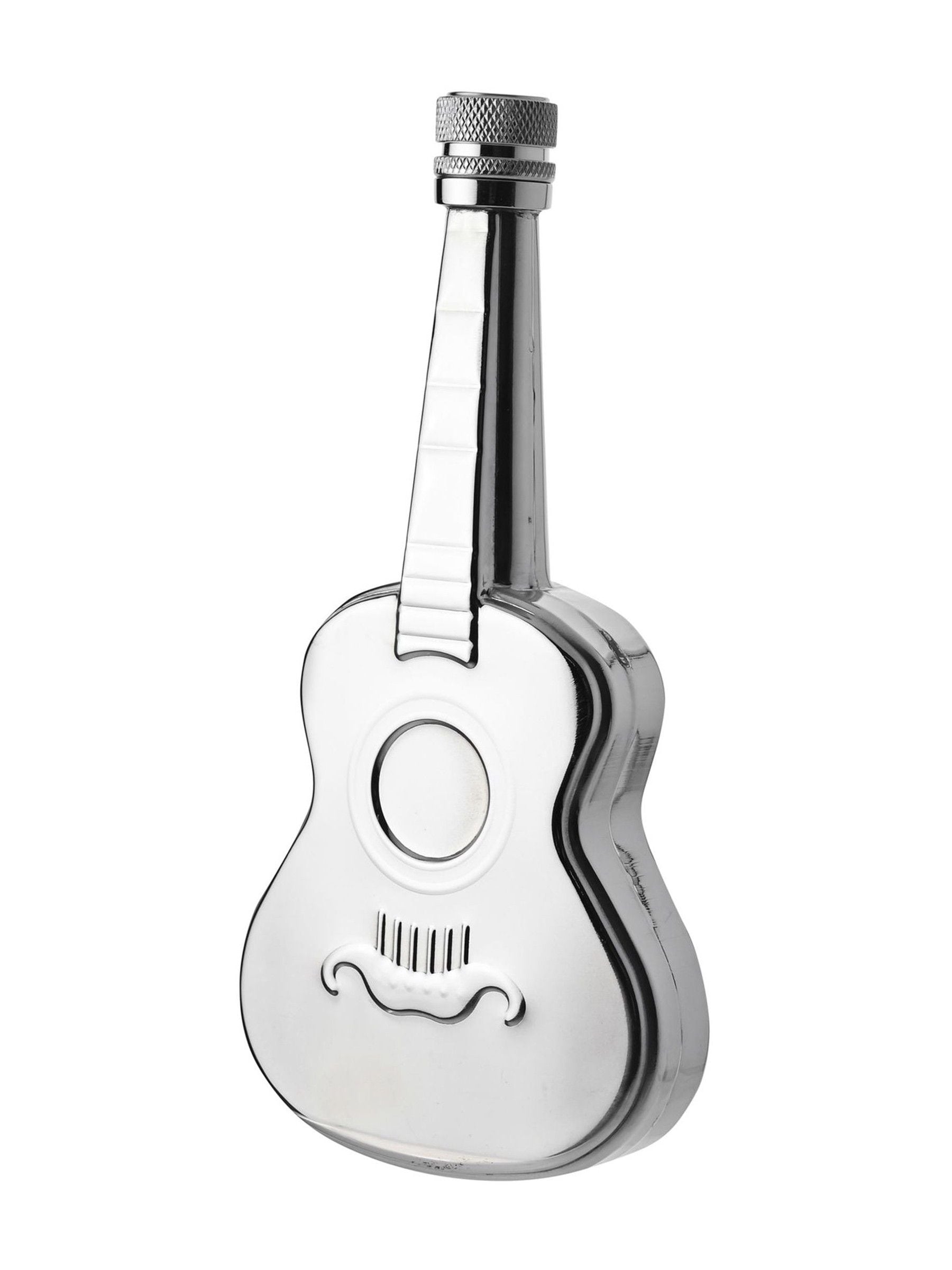 Widdop Silver guitar hip flask 5oz mirror polished, UK version