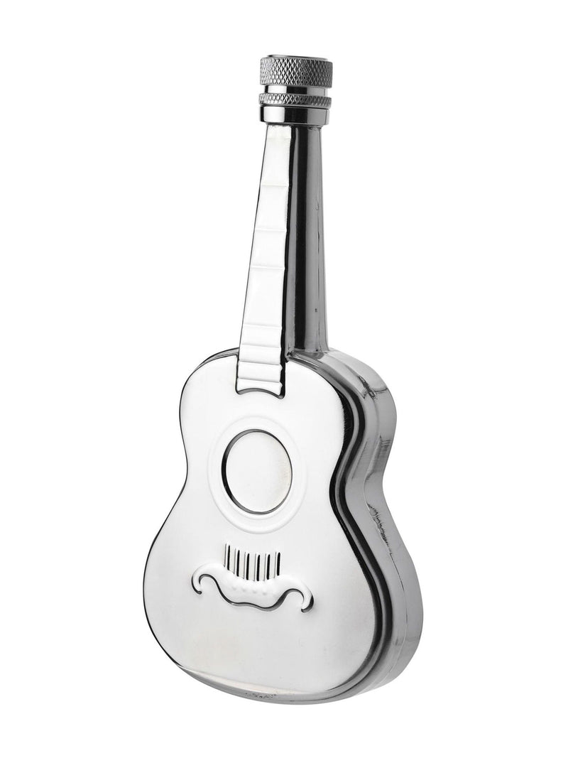 Widdop Silver guitar hip flask 5oz mirror polished, UK version