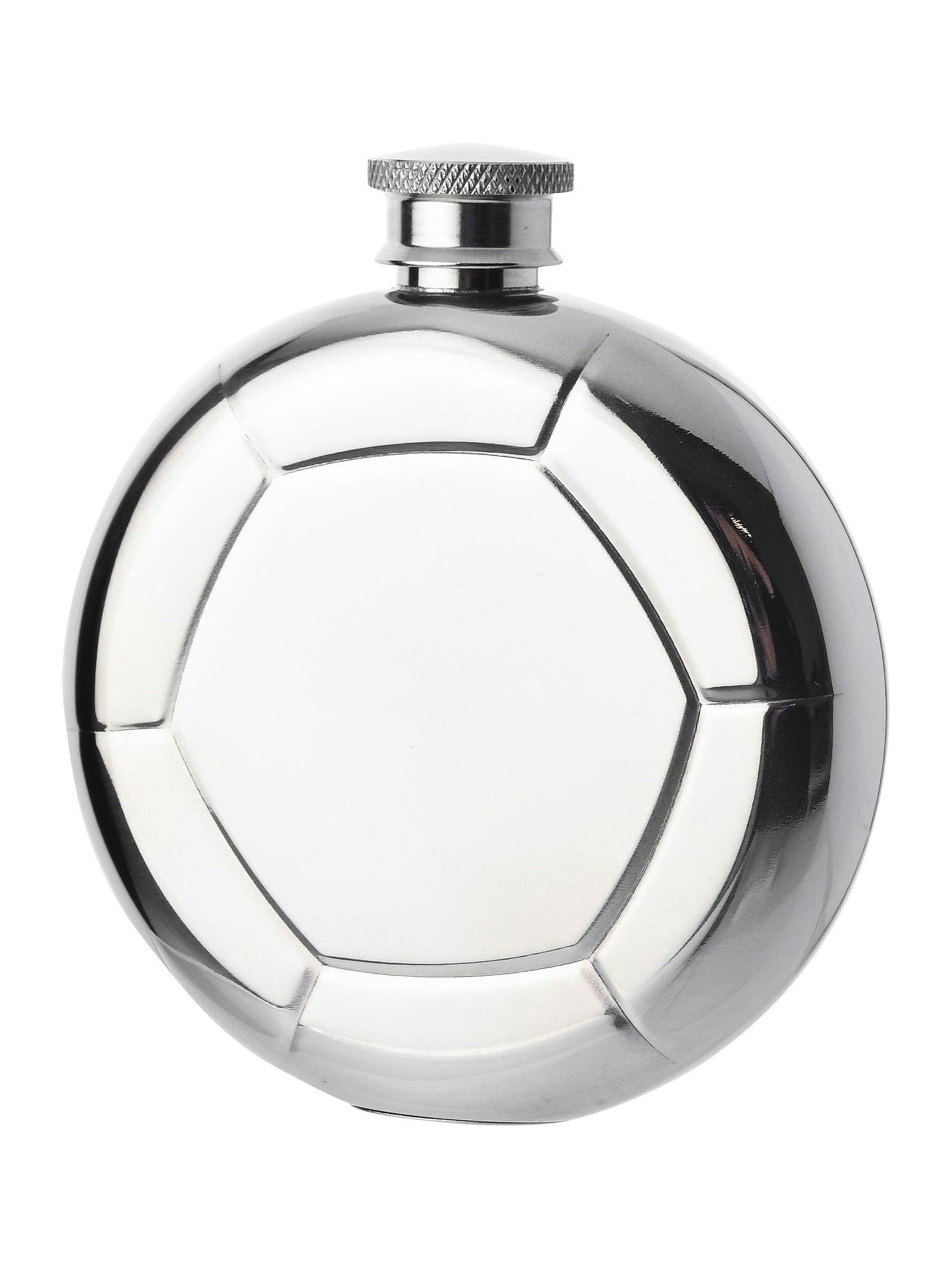 Widdop Silver Harvey Makin Classic Hip Flask 5oz Mirror Polished Football