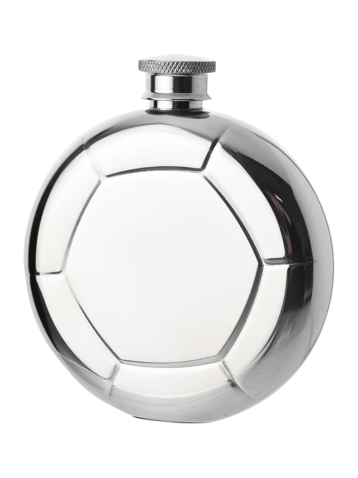 Widdop Silver Harvey Makin Classic Hip Flask 5oz Mirror Polished Football