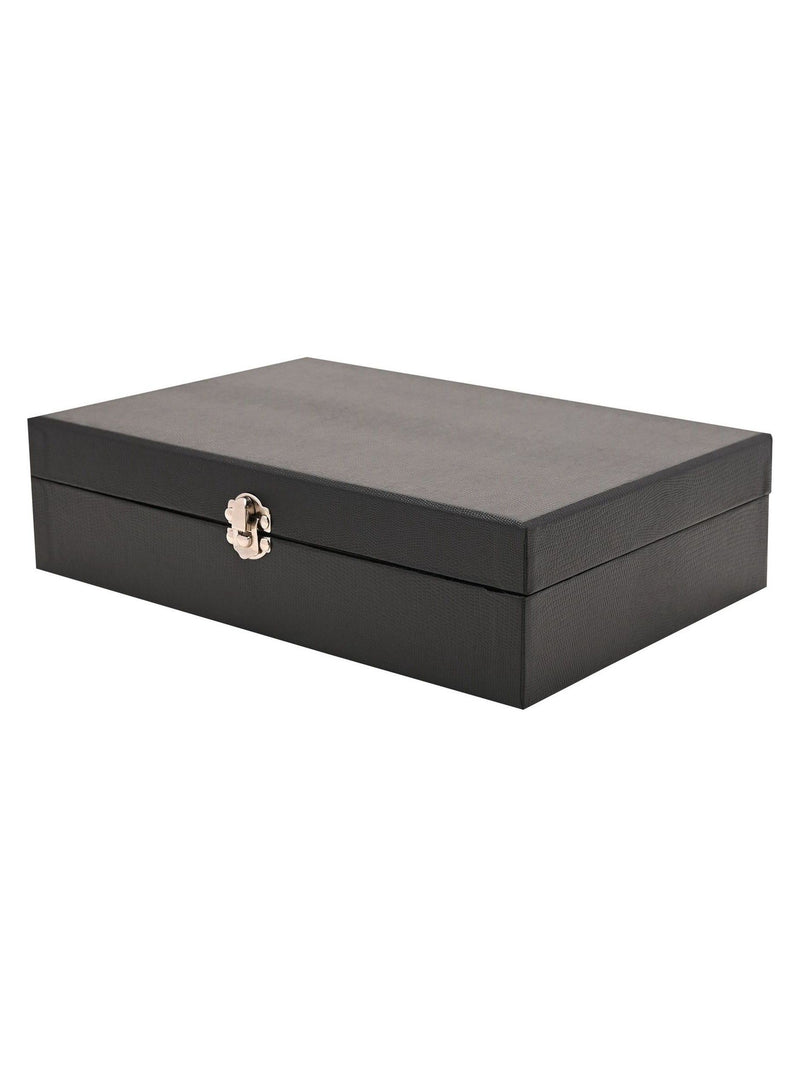 Widdop Black Harvey Makin Watch Cufflink Box Holds 6 Watches 12 Cufflinks