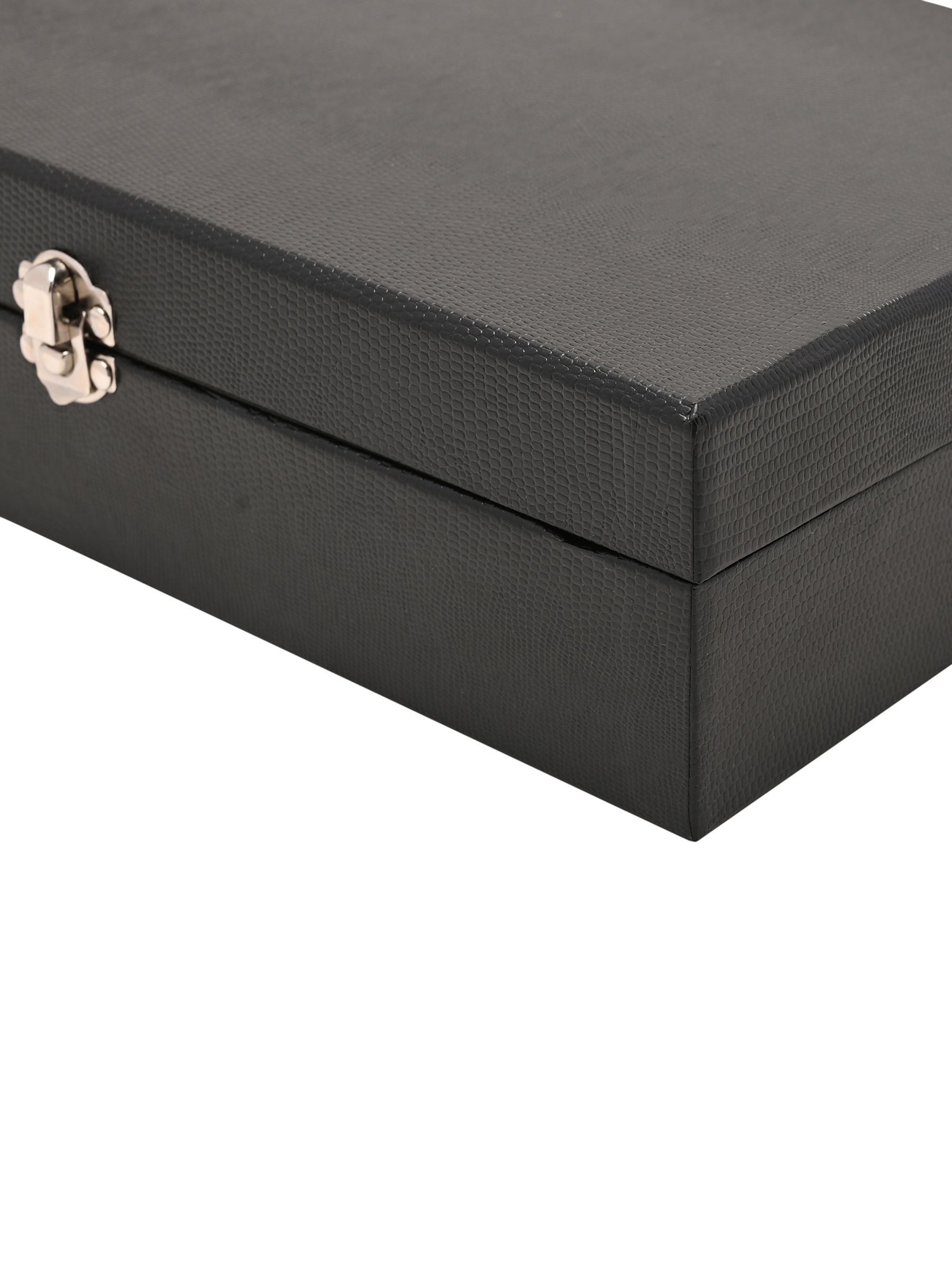 Widdop Black Harvey Makin Watch Cufflink Box Holds 6 Watches 12 Cufflinks
