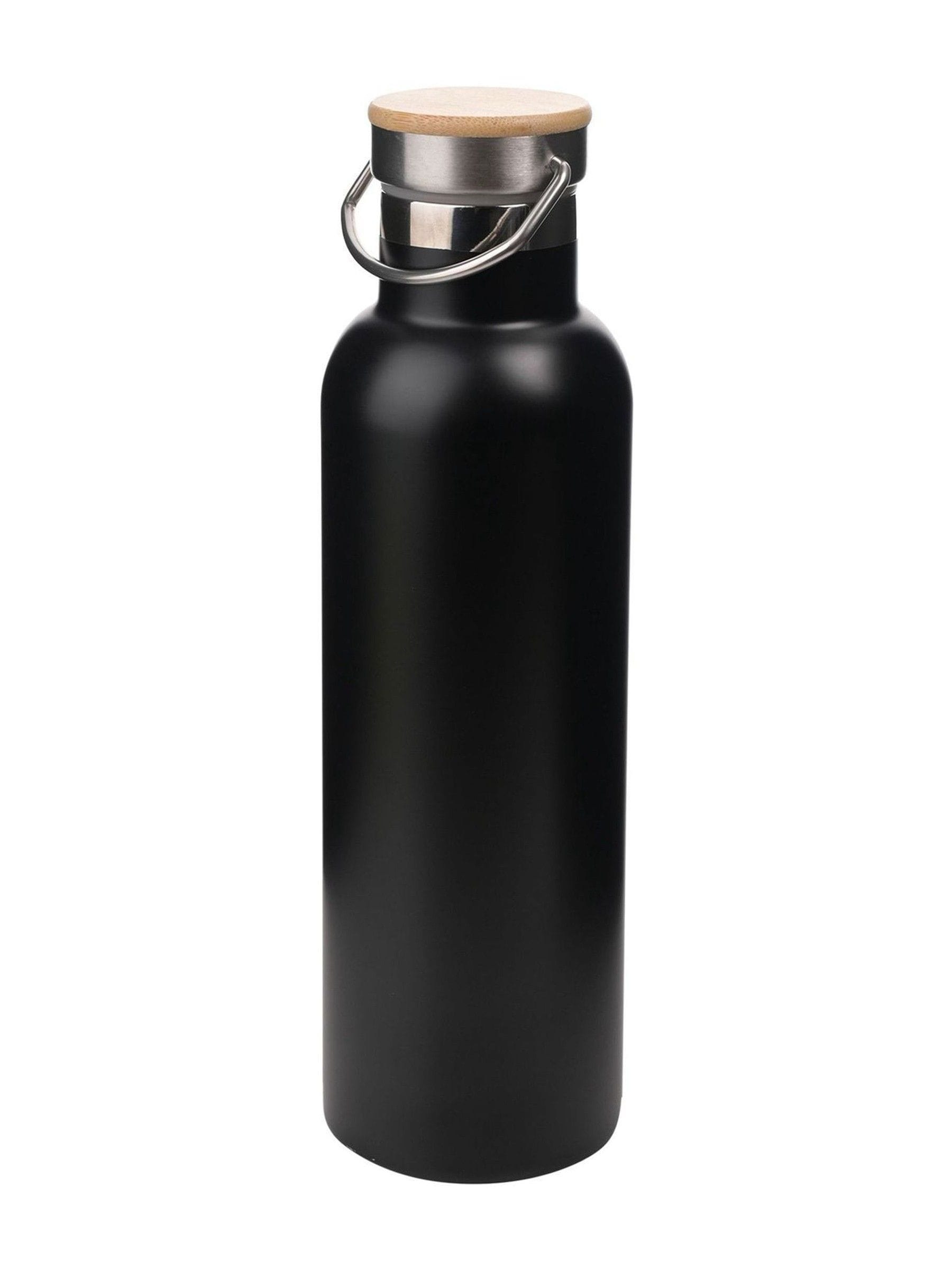 Widdop Black Harvey Makin steel sports bottle black 750ml (British brand)