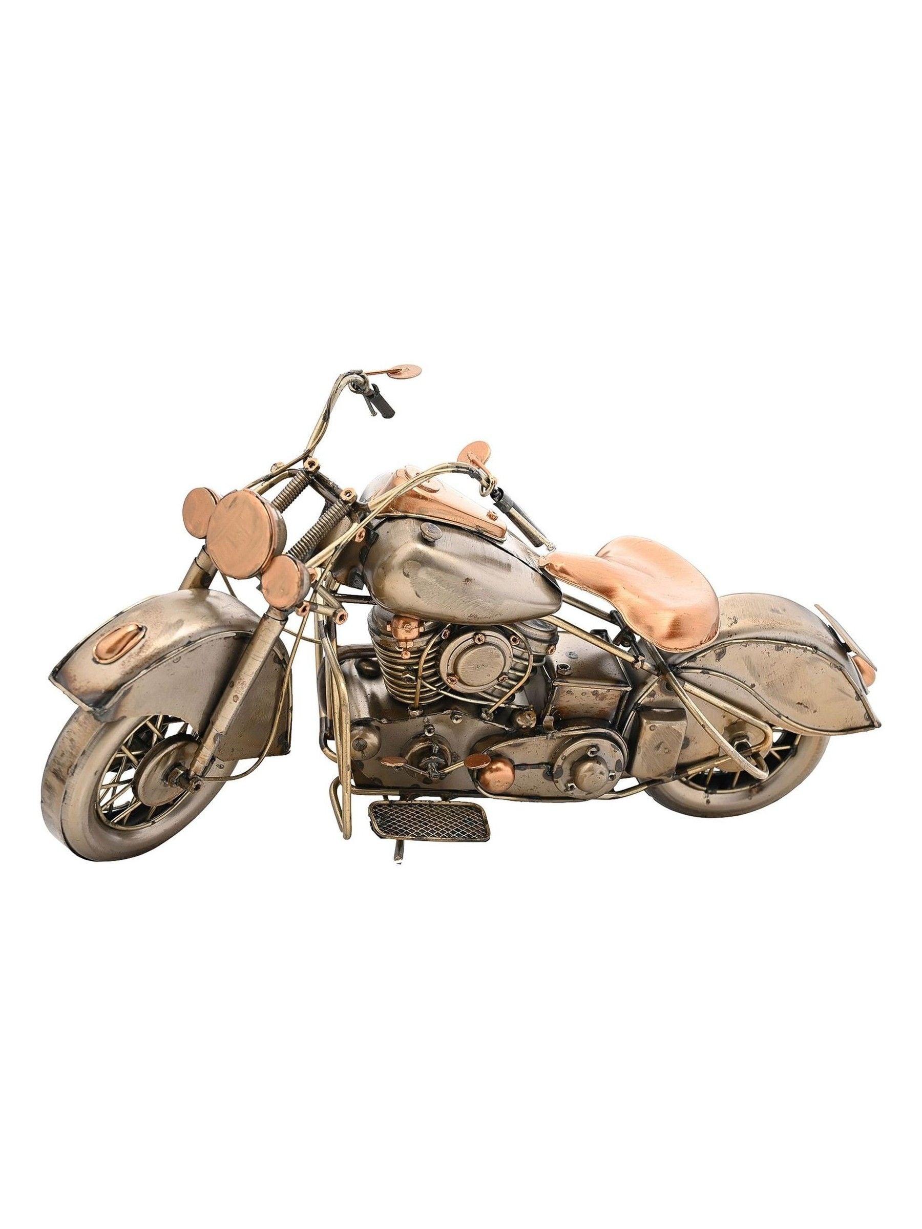 Widdop Silver Harvey Makin motorbike ornament, UK version