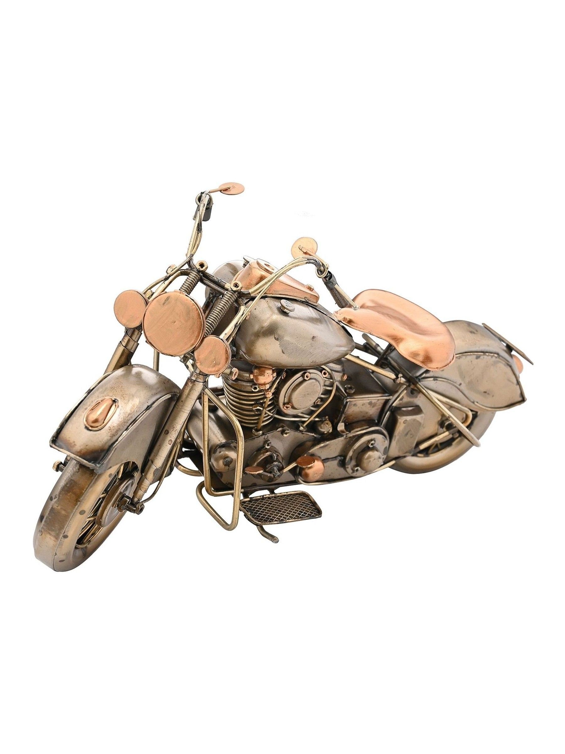 Widdop Silver Harvey Makin motorbike ornament, UK version