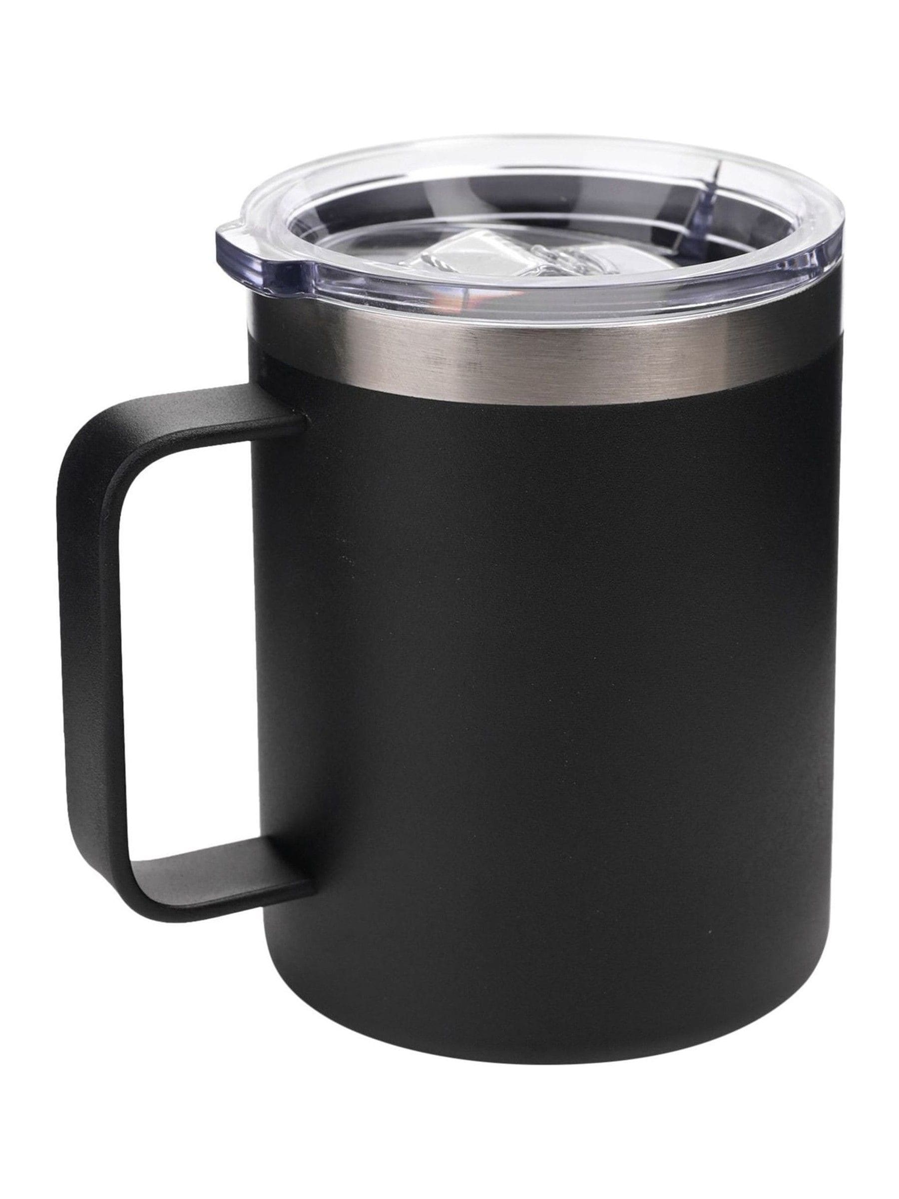 Widdop Black Harvey Makin steel travel mug 12oz (British brand)