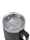 Widdop Black Harvey Makin steel travel mug 12oz (British brand)