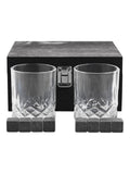 Harvey Makin duo whisky set with glasses and stones (British brand)