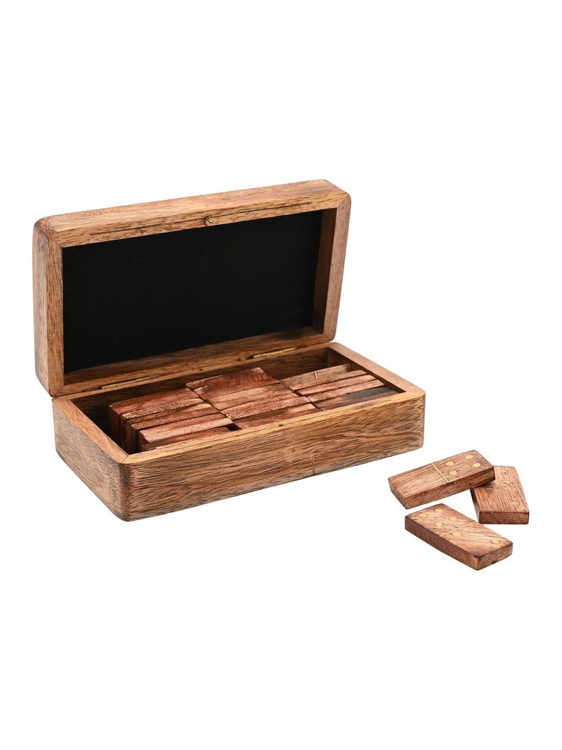 Harvey Makin wooden domino set in rosewood box, UK version