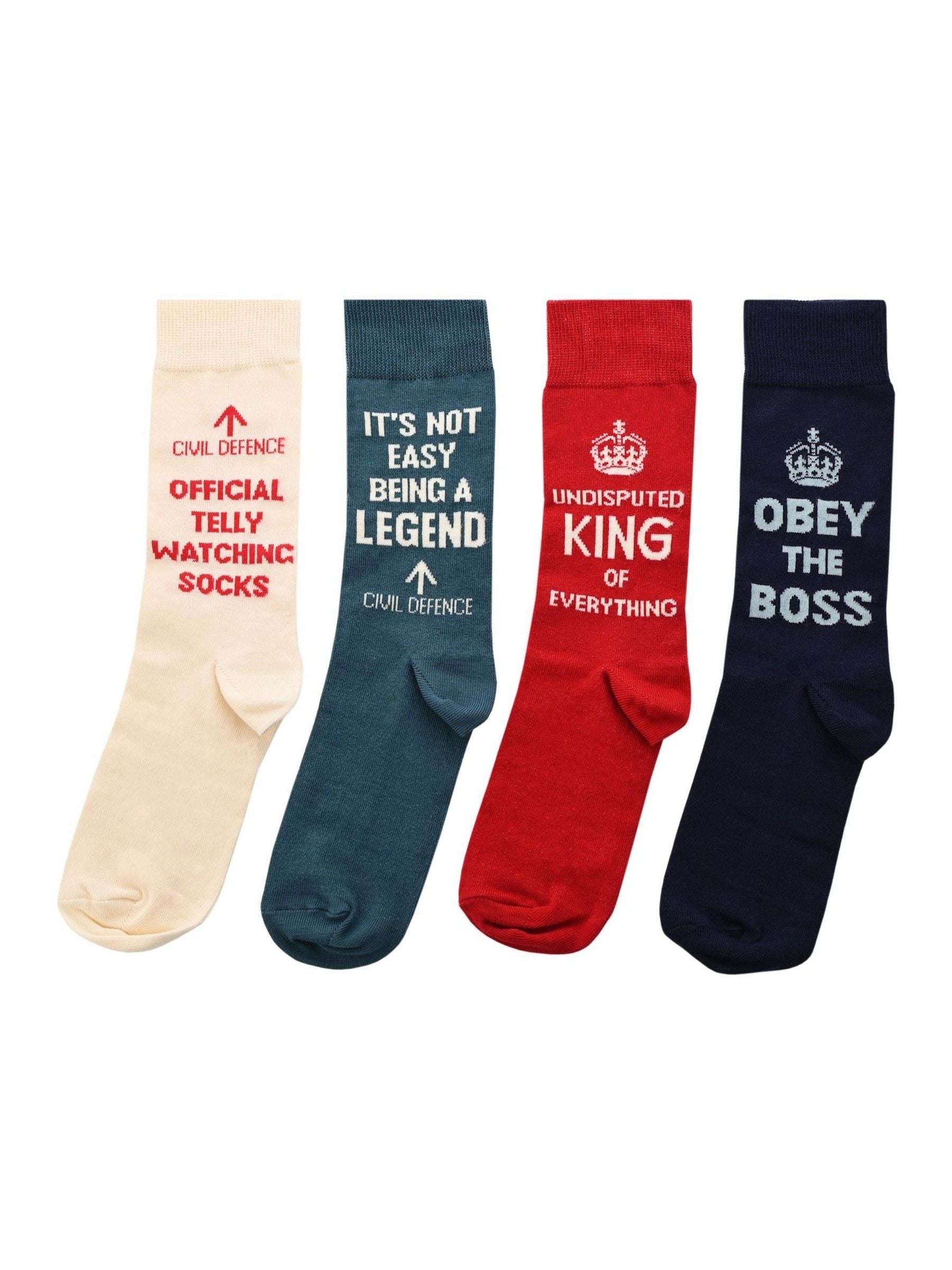 Widdop blue civil defence socks gift set - British product