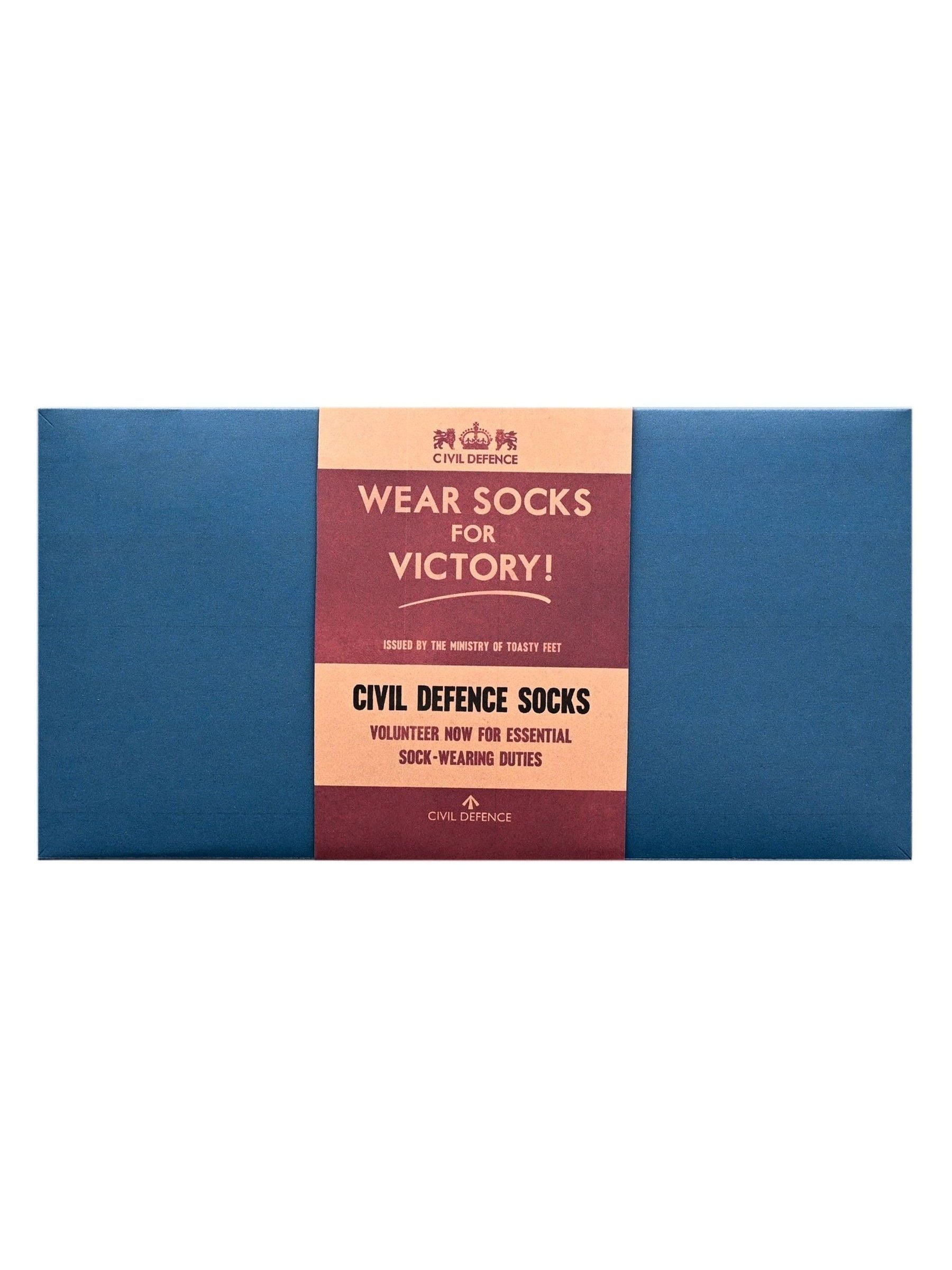 Widdop blue civil defence socks gift set - British product