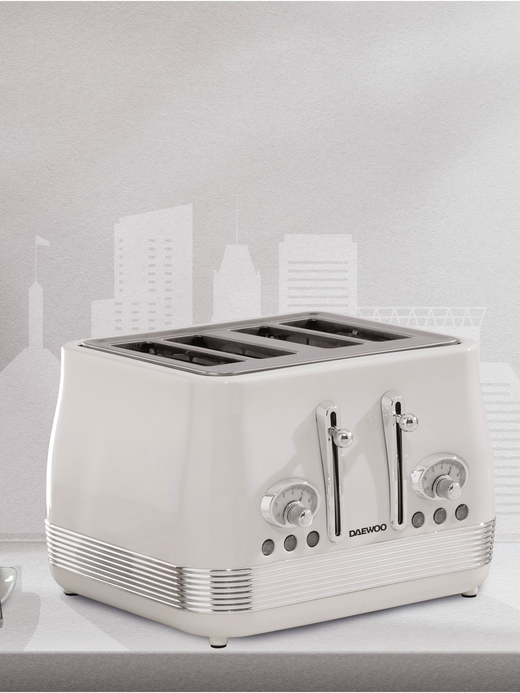 Daewoo Denver buttermilk 4 slice toaster - British product