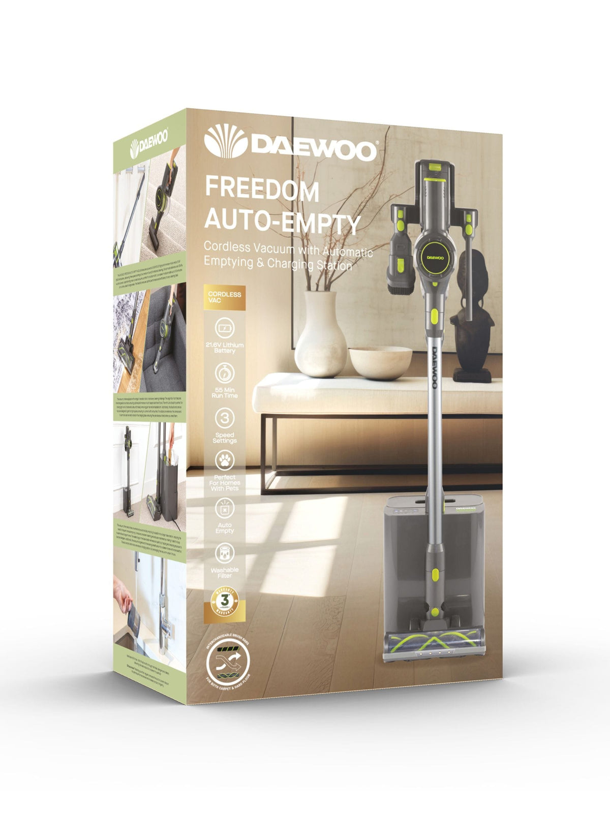 Daewoo grey cyclone cordless vacuum autoclean - British product