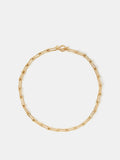 Accessorize 14k Real Gold Plated Paperclip Link Necklace