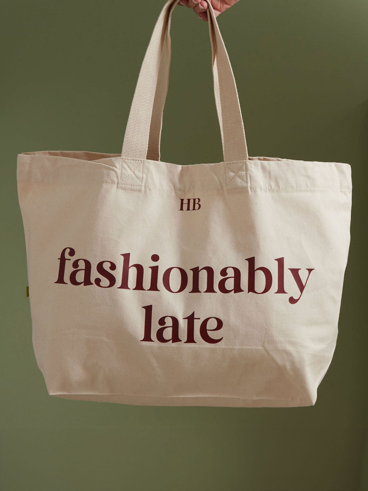 Made Yours personalised slogan tote bag burgundy (British brand)