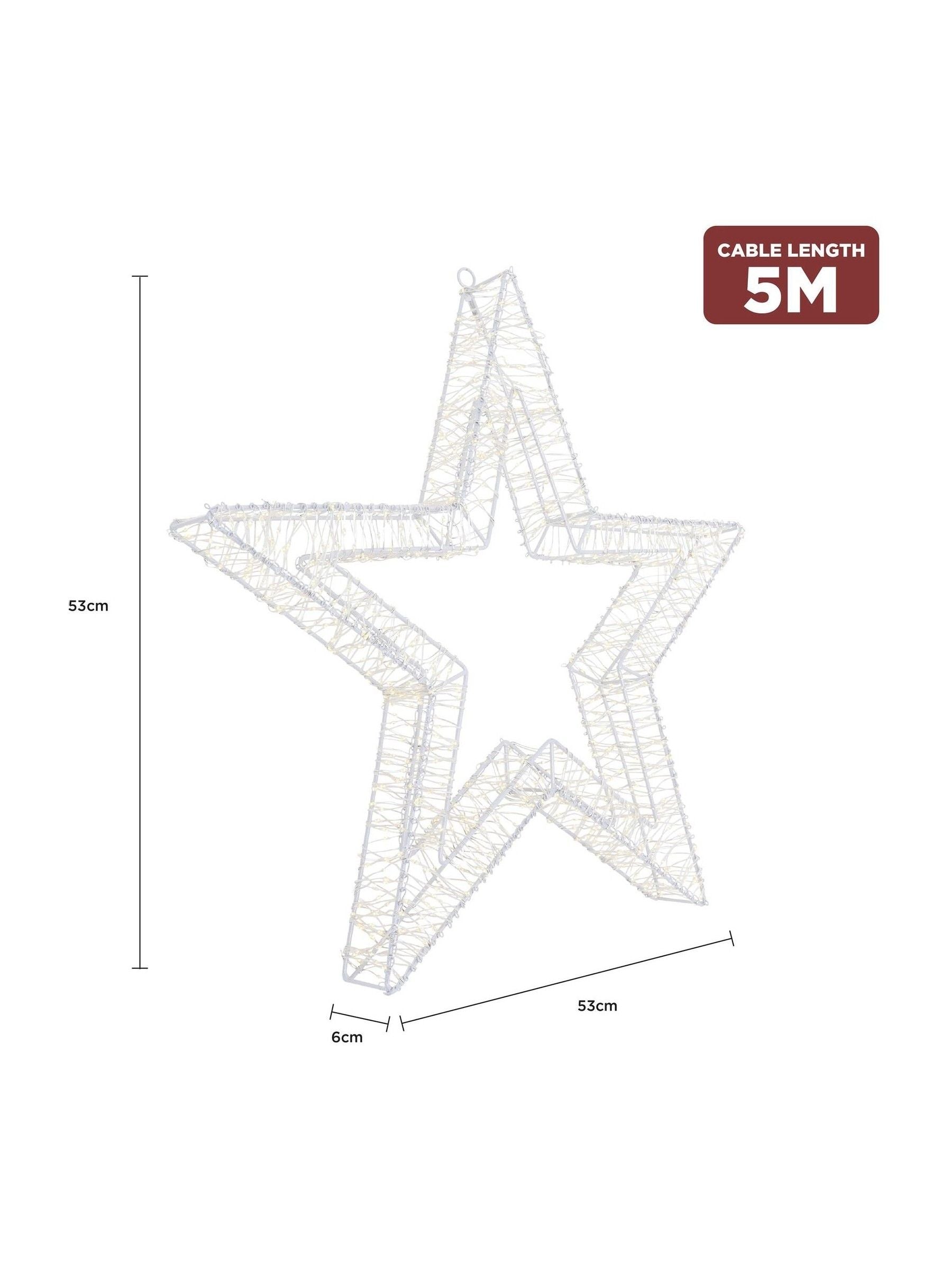 Charles Bentley white 50cm Christmas star (British brand)