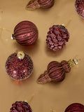 Charles Bentley 12 Piece Green Glass Christmas Bauble Collection