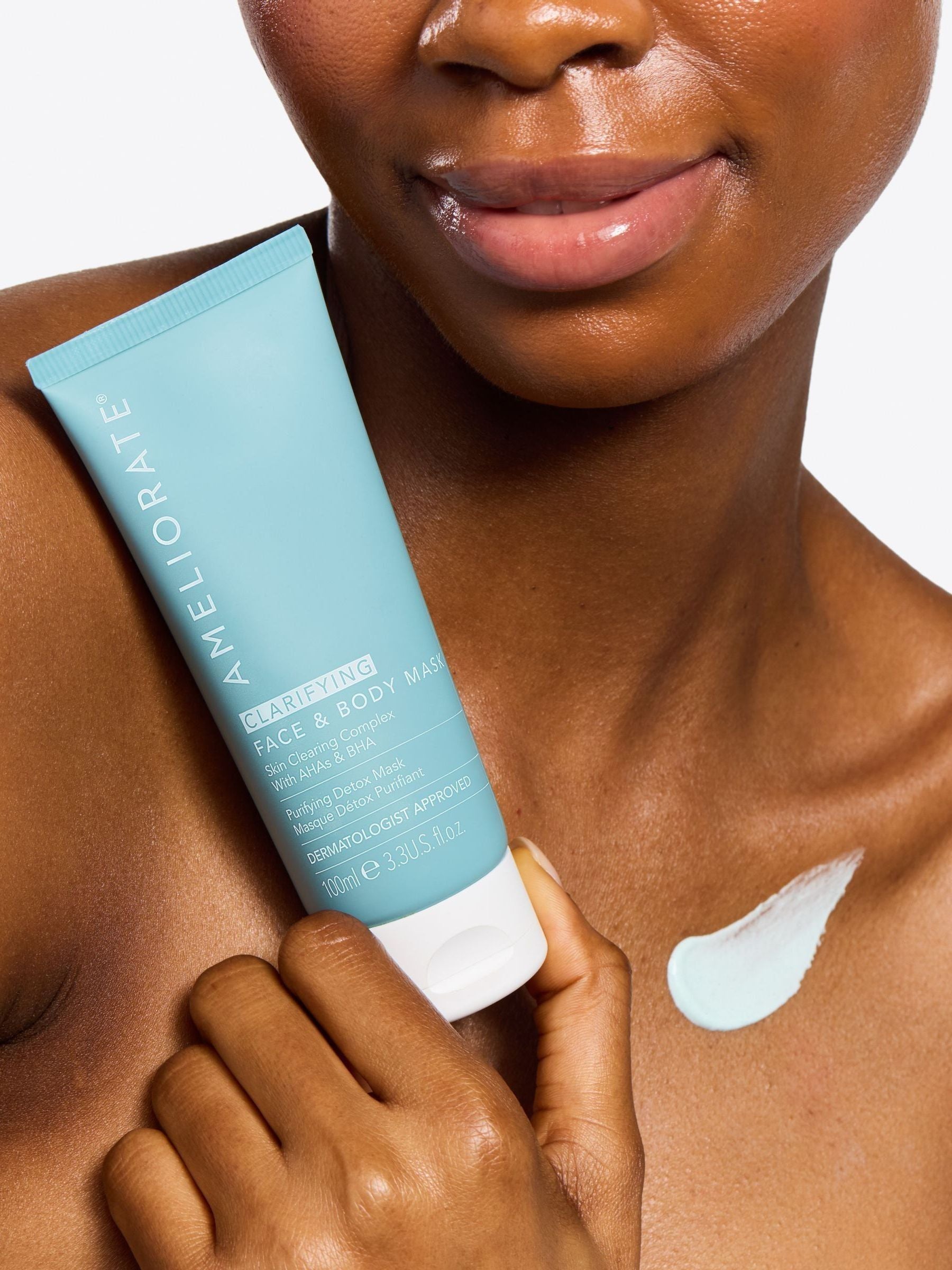 AMELIORATE Clarifying Face and Body Mask 100ml, imported from the UK