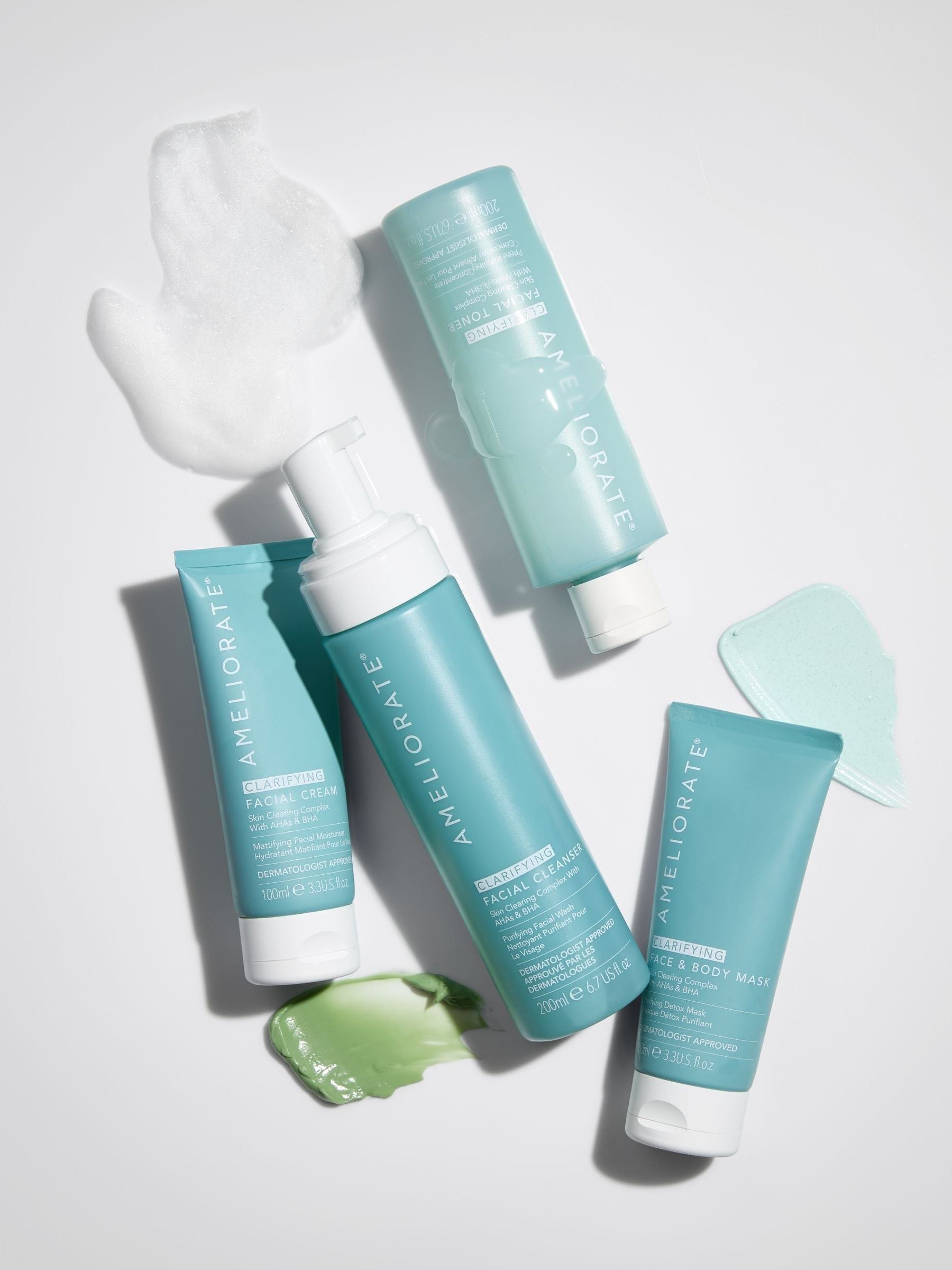 AMELIORATE Clarifying Facial Cleanser 200ml, imported from the UK