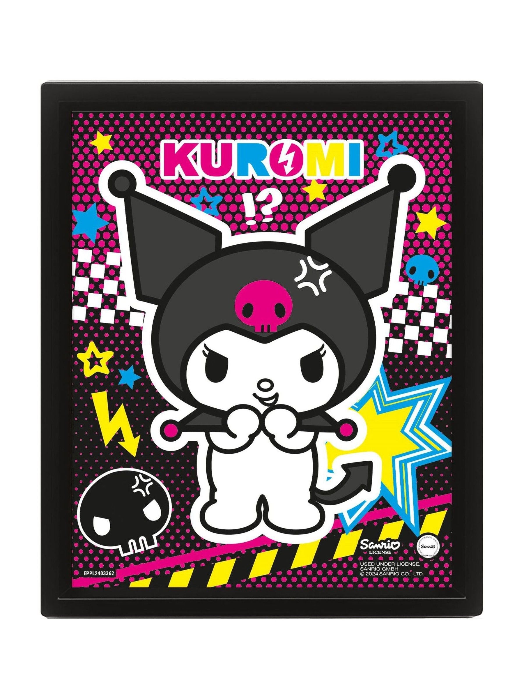 Pyramid International Kuromi Punky lenticular framed print 29x24cm (British brand)