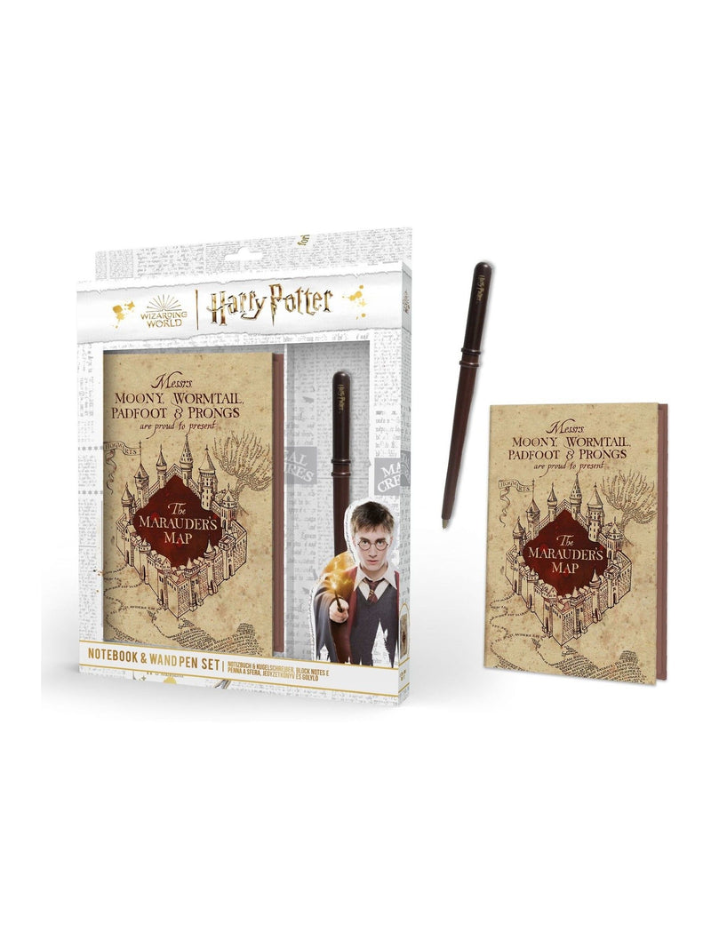 Pyramid International cream Harry Potter notebook and wand pen set, imported from the UK