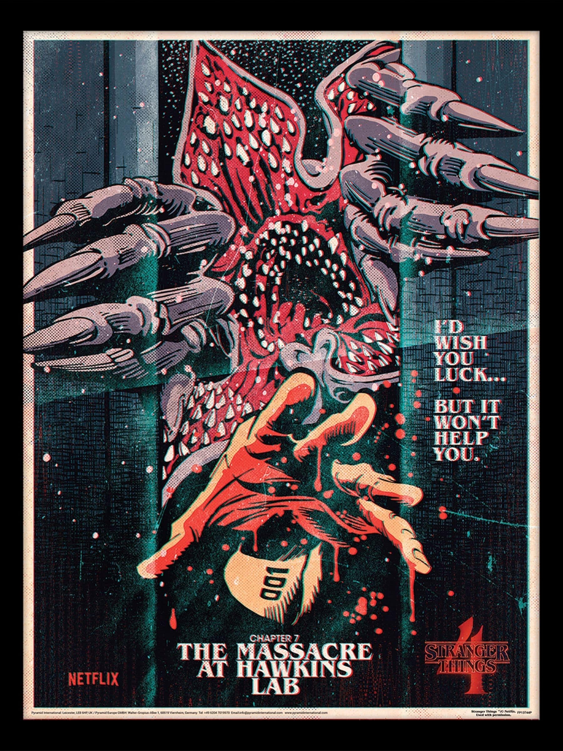 Pyramid International Stranger Things 4 framed print 45x35cm, UK version