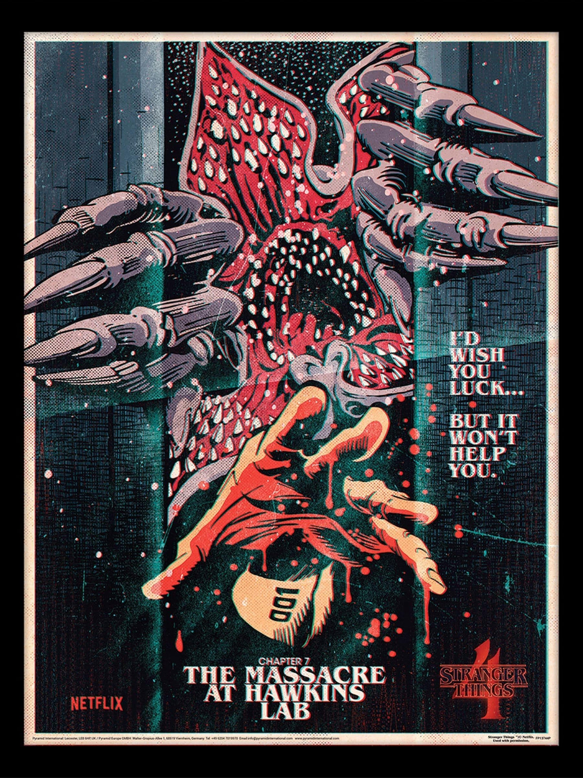 Pyramid International Stranger Things 4 framed print 45x35cm, UK version